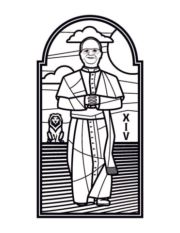 Pope Leo XIV Coloring Sheet - Free Download